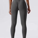 Sculpting V-Back Ruched Leggings Peach Butt Lifting Yoga Pants