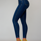 Butt Lift Push Up Button Fly High Rise Stretch Glamour Glow Denim Jeans