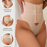 Sorelyne® Front-opening Shapewear with Lace Trimmed Tummy Control Panty