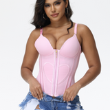 Sorelyne® Girdles Colombianas Love Pattern Corset Top Zipper Waist Trainer