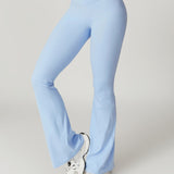 Crossover High Waist Hip Lift Quick Dry Yoga Flared Pants