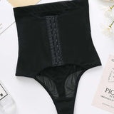 9-Breasted High-Waisted Hip-Lift Thigh Tuck Thong Panties
