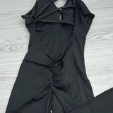 Women's Beautiful Back Sleeveless Elastic Tights Jumpsuit