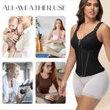 Sorelyne® Women's Boned Latex Zipper Corset Tummy Control Body Shaper Vest With Bra