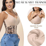 Sorelyne® Women's Boned Latex Zipper Corset Tummy Control Body Shaper Vest With Bra
