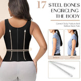 Sorelyne® Women's Boned Latex Zipper Corset Tummy Control Body Shaper Vest With Bra