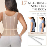 Sorelyne® Women's Boned Latex Zipper Corset Tummy Control Body Shaper Vest With Bra