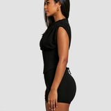 Detachable Corset Hourglass Waist Cincher Playsuit Two-Piece Set