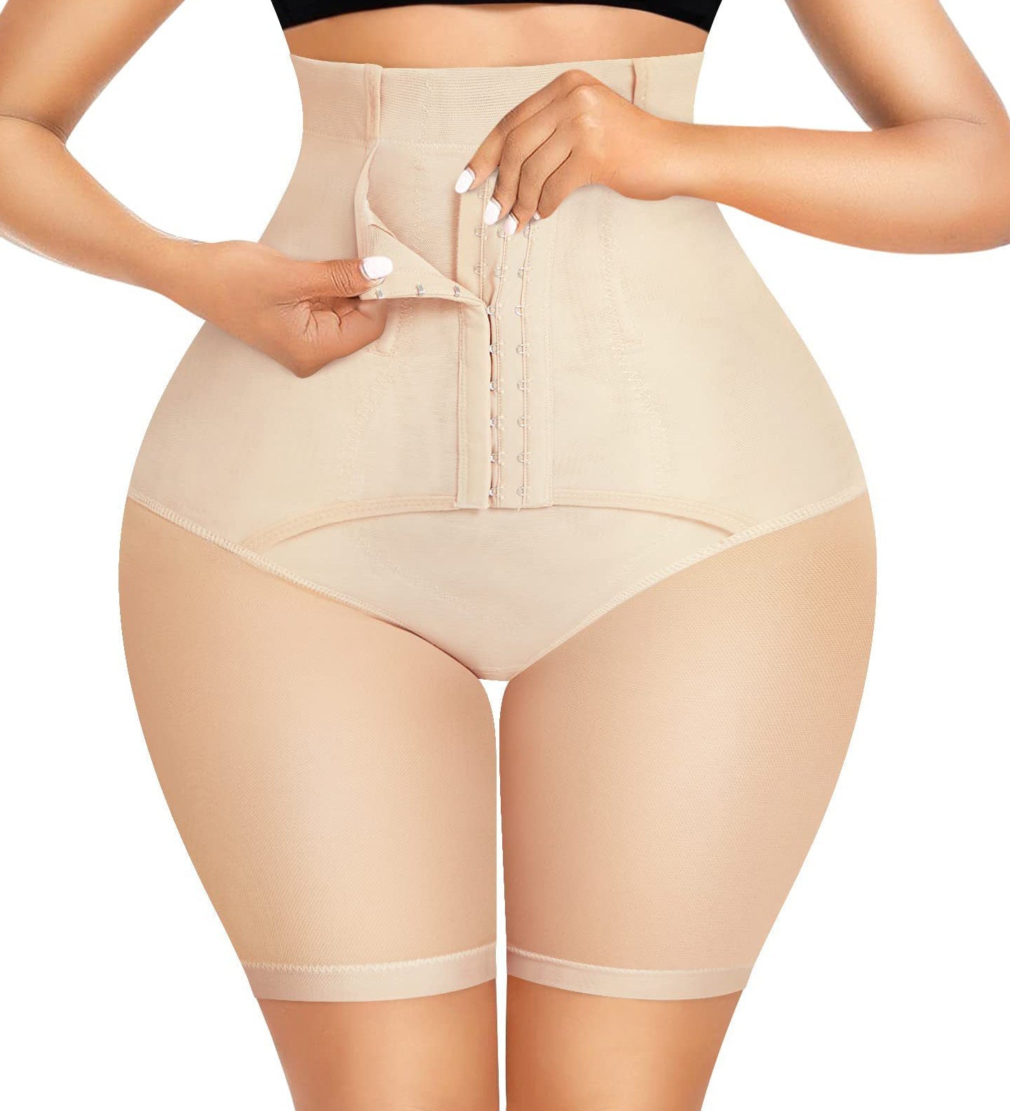Double Tummy Control Girdle Shorts High Waist Butt Lifter Thigh Slimmer Shaper Shorts