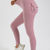 Peach Hip Fitness Leggings with Cargo Pockets