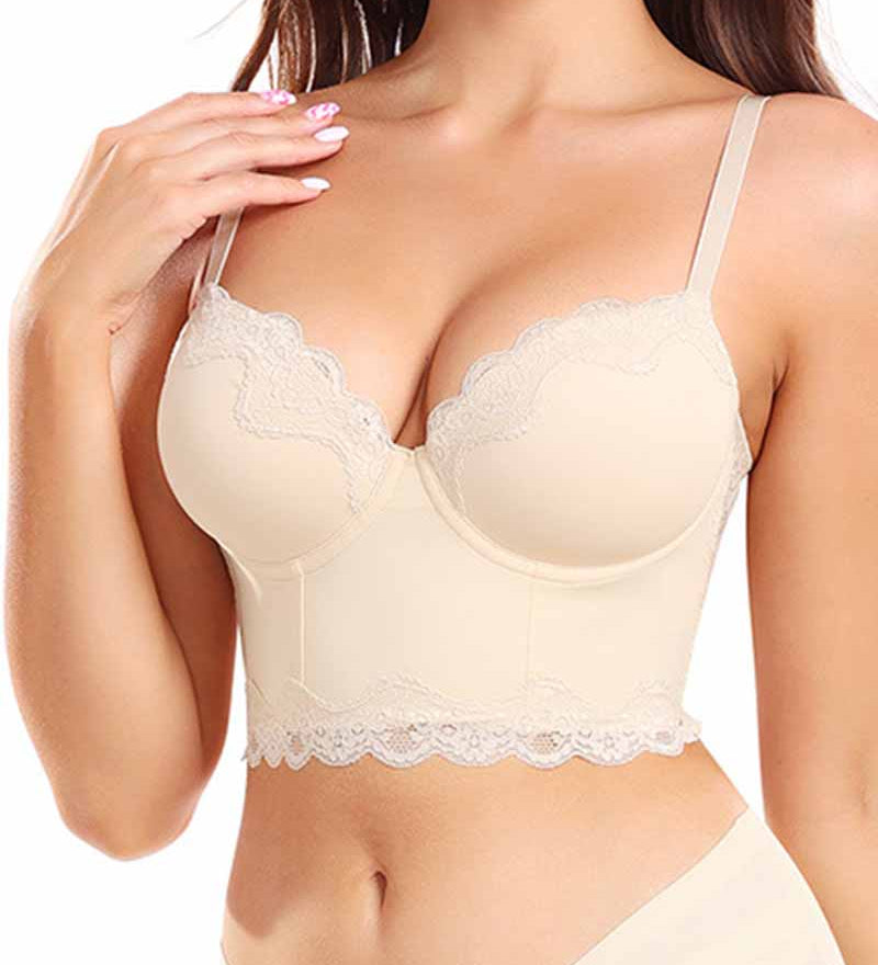 High Support Body Sculpting Lace Back Bra