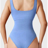Women's Shapewear Bodysuits Sexy Ribbed Sleeveless Square Neck Tank Tops