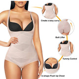 Mesh Seamless Waist Slimmer Corset Butt Shaping Shapewear Bodysuit