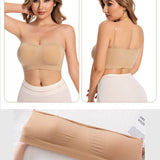 Women Strapless Push up Bra without Steel Ring Seamless tube top