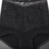 Women's V-shaped High Waist Floral Lace Briefs Sexy Tummy Control Soft Panties