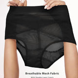Mid Rise Cross Compression Shapewear Underwear Mesh Tummy Control Shaping Panty