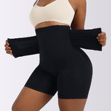 High Waist Stretchy Hourglass Buckle Belt Corset Butt Lift Shapewear Shorts