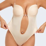 Shapewear Women Plus Size Backless Shapewear Integrated Bra Body Shaper Seamless Open Crotch Shapewear