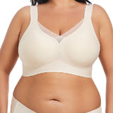 Wireless Mesh V Neck Invisible No Underwire Comfort Smooth Everyday Bra