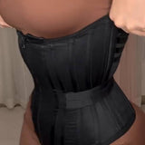 Girdles Colombianas Boned Corset Waist Trainer With Elastic Band
