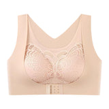 Seamless Front Buckle Push up Wireless Bra Correcting Hunchback
