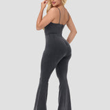 Sorelyne® Sexy Suspenders Sleeveless Flared Jumpsuit With Back Zipper