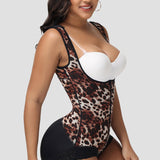 Sorelyne® Leopard High Compression Open Bust Tummy Control Body Shaper