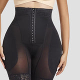 4 Row Button High Waist Hip Lift Shaping Shots With Removable Pads
