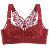 Front Closure Minimizer Butterfly Backless Bra Adjustable Wireless Comfort Bra