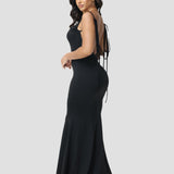 Sexy Backless Spaghetti Strap Fishtail Maxi Dress for Women