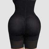 Full-Body Compression Girdle Shaper with Mesh Thigh Panels