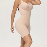 Body Shaper Ribbed Seamless Tummy Control Mid Thigh Bodysuits