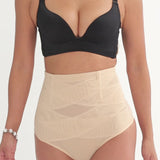 Women's High Elasticity Mesh Shaping Panties Cross Compression Belly T-Back Briefs