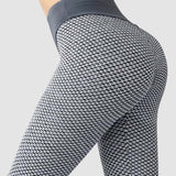 Honeycomb Butt Lifting Anti Cellulite Workout Leggings High Waist Yoga Pants