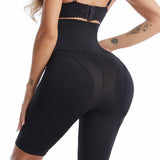Hourglass Buckle Closure Waist Cincher BBL Shapewear Shorts With Sponge Pads