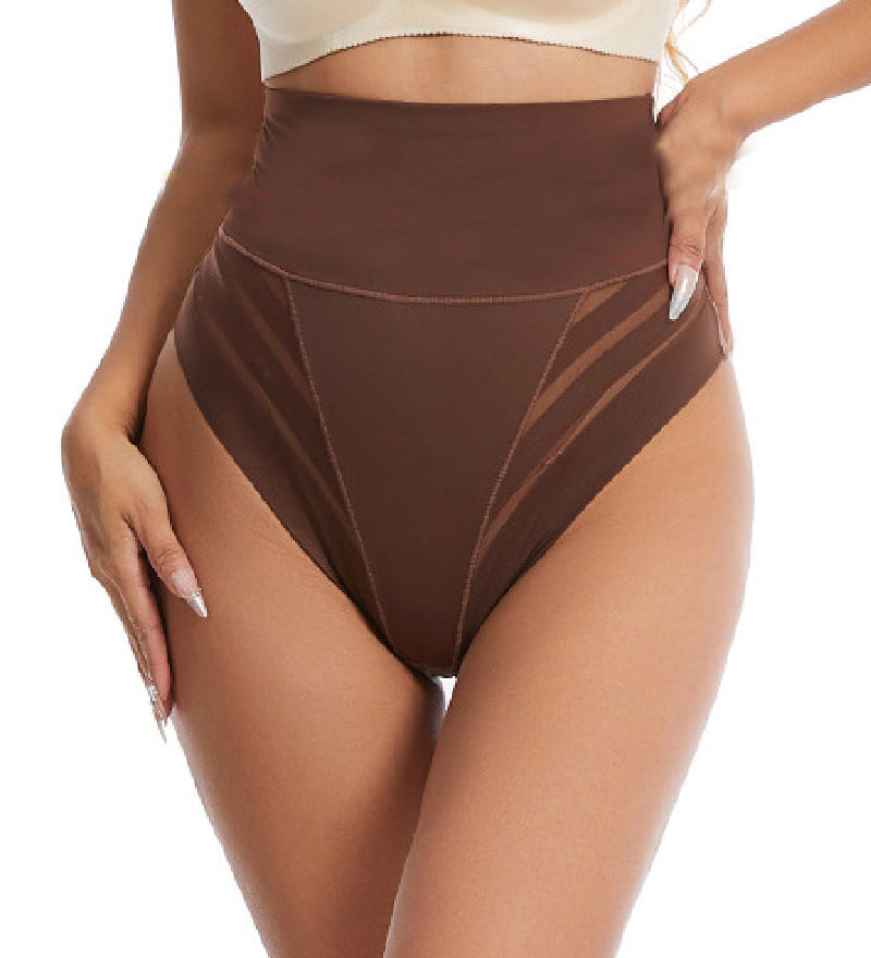 Women's Sexy Mid Waist Unique Lace Thong Body Shaper Seamless Girdle Panties