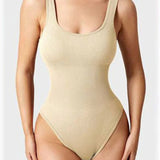 Women's Shapewear Bodysuits Sexy Ribbed Sleeveless Square Neck Tank Tops