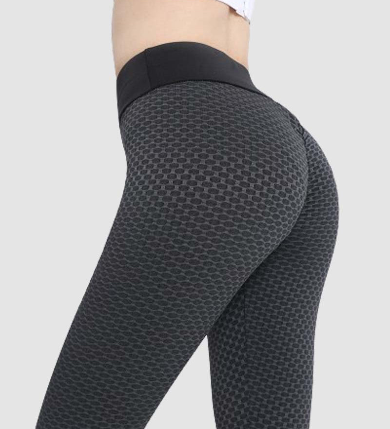 Honeycomb Butt Lifting Anti Cellulite Workout Leggings High Waist Yoga Pants