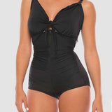 High Waist Ruched Shaping Swimsuits One Piece Tummy Control Swimwear