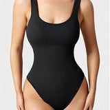 Women's Shapewear Bodysuits Sexy Ribbed Sleeveless Square Neck Tank Tops