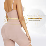 Seamless Light Support Tummy Control Thigh Slimmer Bodysuit Shapewear