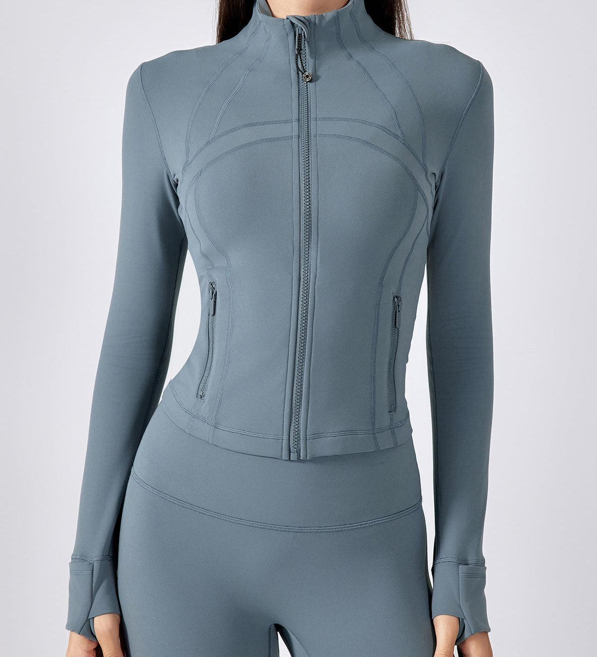 Long Sleeve Cropped Workout Yoga Jacket