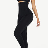 High Waist Trainer 2-In-1 Zipper Leggings Slim Fit Tummy Control Gym Pants