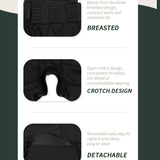 High Waist 9-row Adjustable Buckle Belt Shapewear Shorts With Sponge Pads