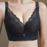 Women‘s Sexy Push Up Soft Wire Bra Breathable Thin Anti-Sagging Lace Bralette