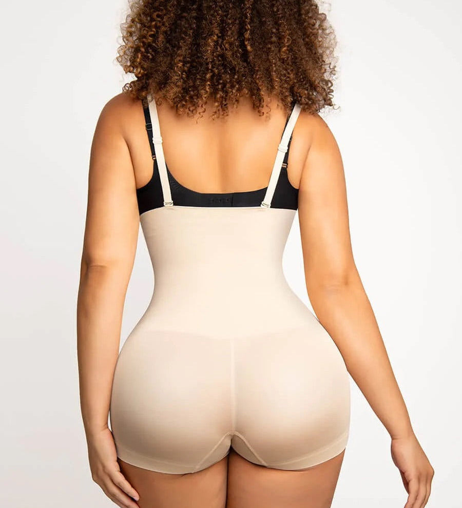 Seamless High Waisted Tummy Control Shapewear Shorts for Women with Removable Straps