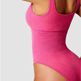 Women's Shapewear Bodysuits Sexy Ribbed Sleeveless Square Neck Tank Tops