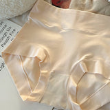 Women's Long Staple Cotton Solid Briefs High Waist Tummy Control Underwear