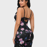 Shapewear Deep V Convertible Strap Mid-Thigh Bodysuit