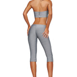 Halter Cutout Backless Skinny Bandage Capri Jumpsuit